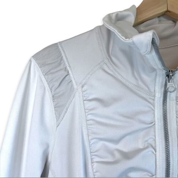 Zella White Ruched Athletic Jacket - Picture 4 of 9